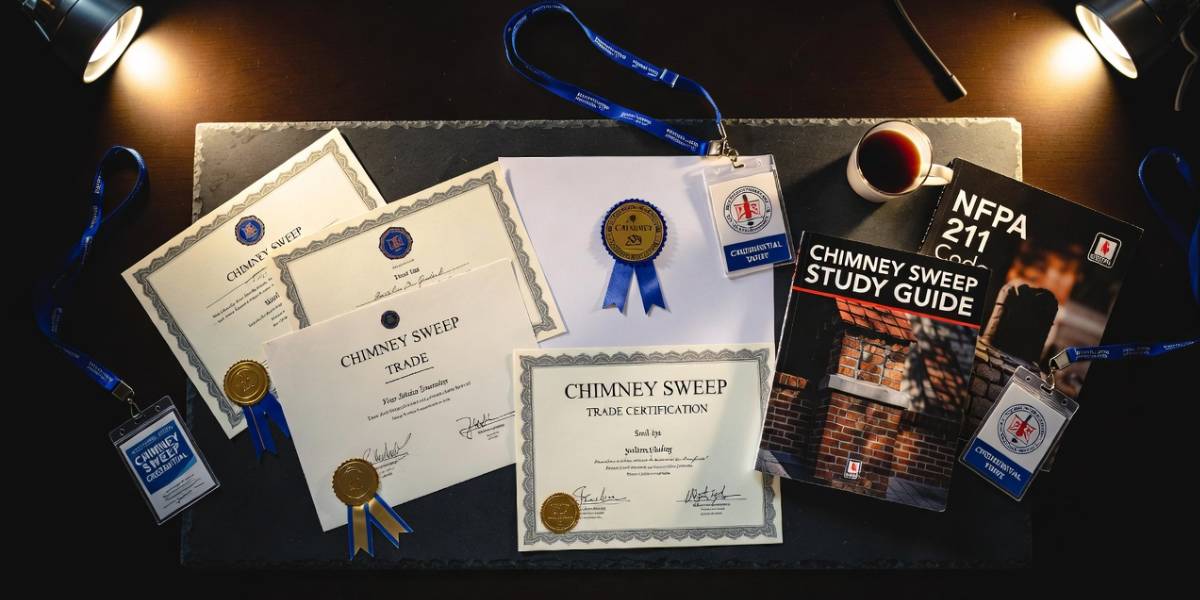 Professional chimney sweep certification documents