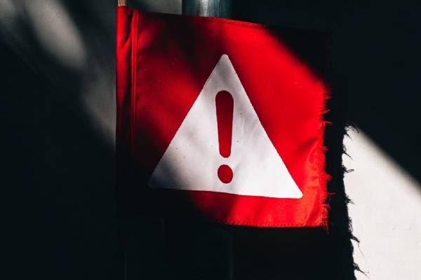 Warning sign about chimney sweep scams